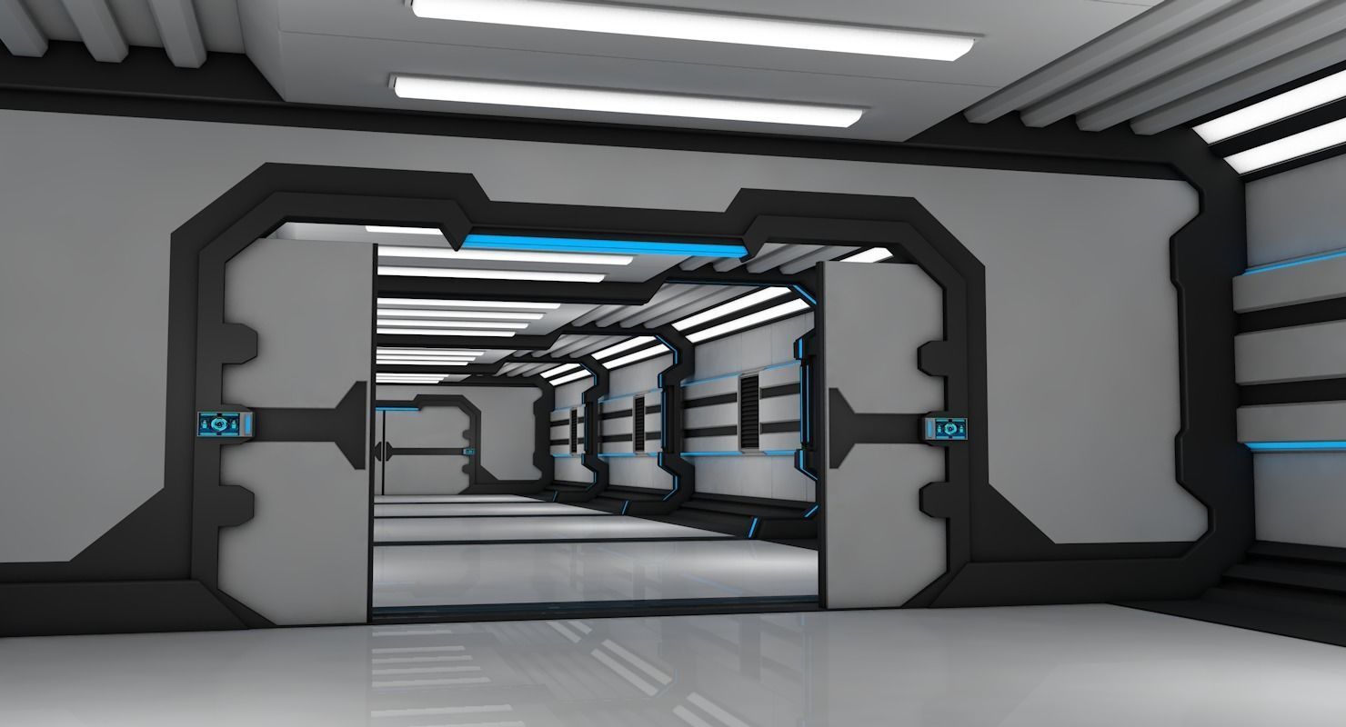 Sci Fi Corridor 3D model_7