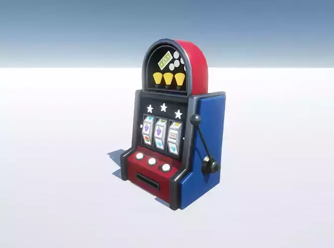 Slot Machine Low-poly 3D model