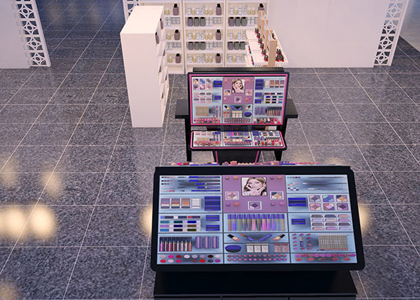 3d interior Cosmetic Lipstick shop 3D model_2