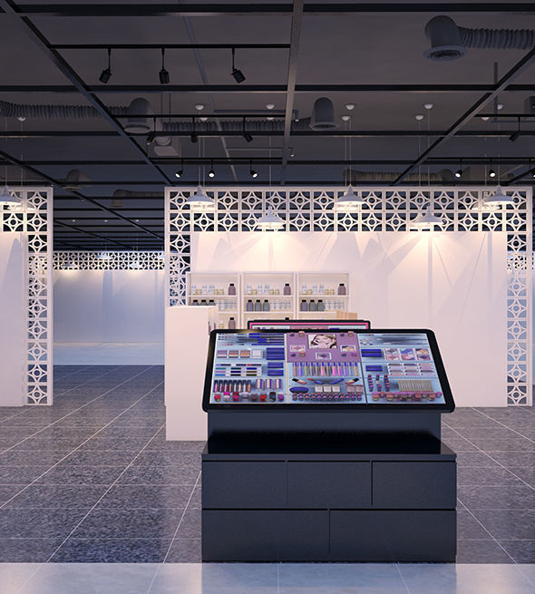 3d interior Cosmetic Lipstick shop 3D model_3