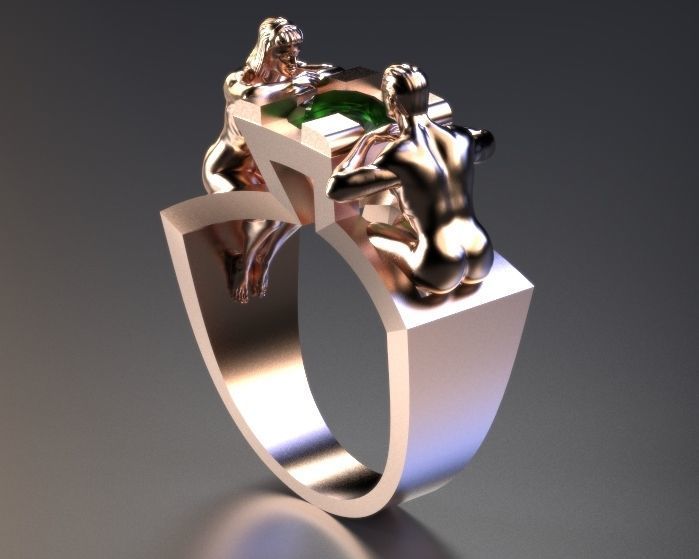 lover ring Silver Gold  Print 3D print model_13