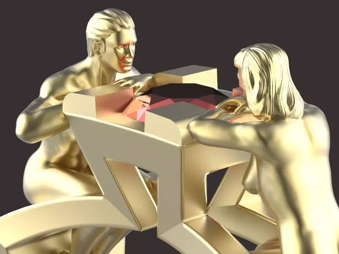 lover ring Silver Gold  Print 3D print model_0