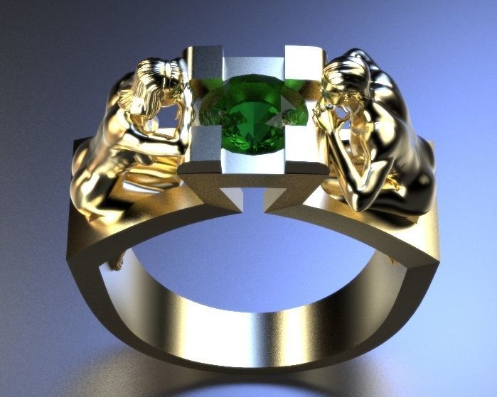 lover ring Silver Gold  Print 3D print model_12