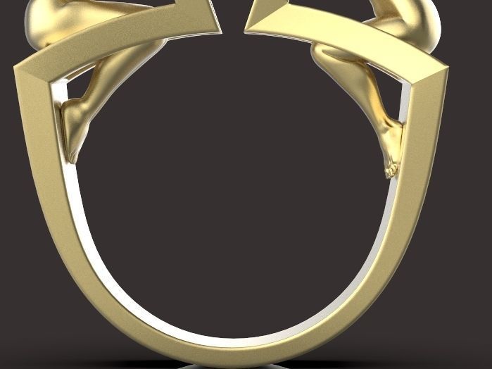lover ring Silver Gold  Print 3D print model_6