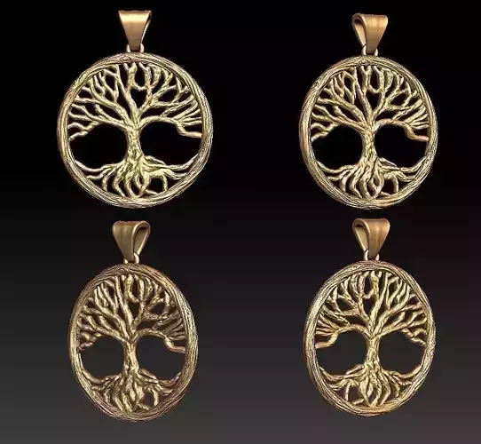 Tree pendant 3D print model