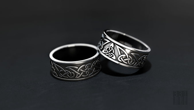 trefoil wedding rings 3D model for printing 3D print model