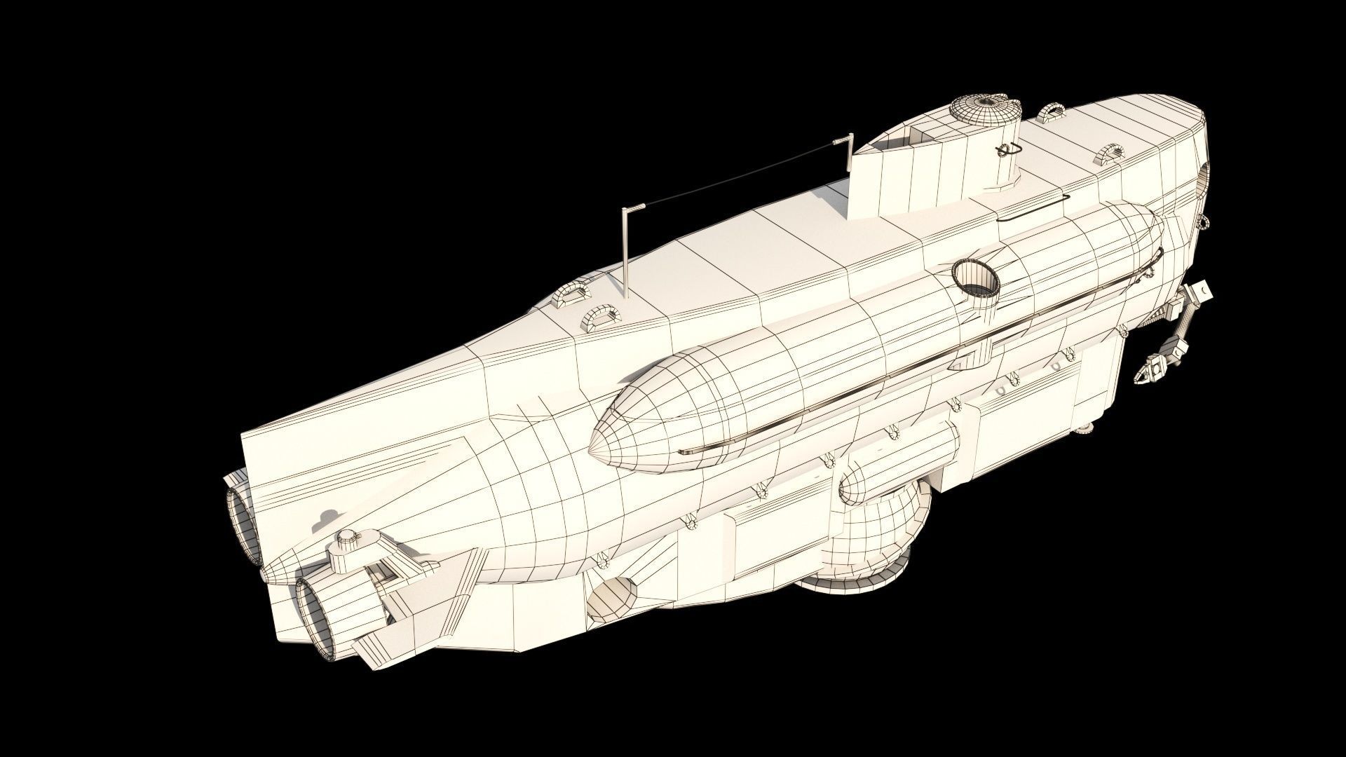 As 40 Bester Deep-submergence rescue vehicle Low-poly 3D model_10