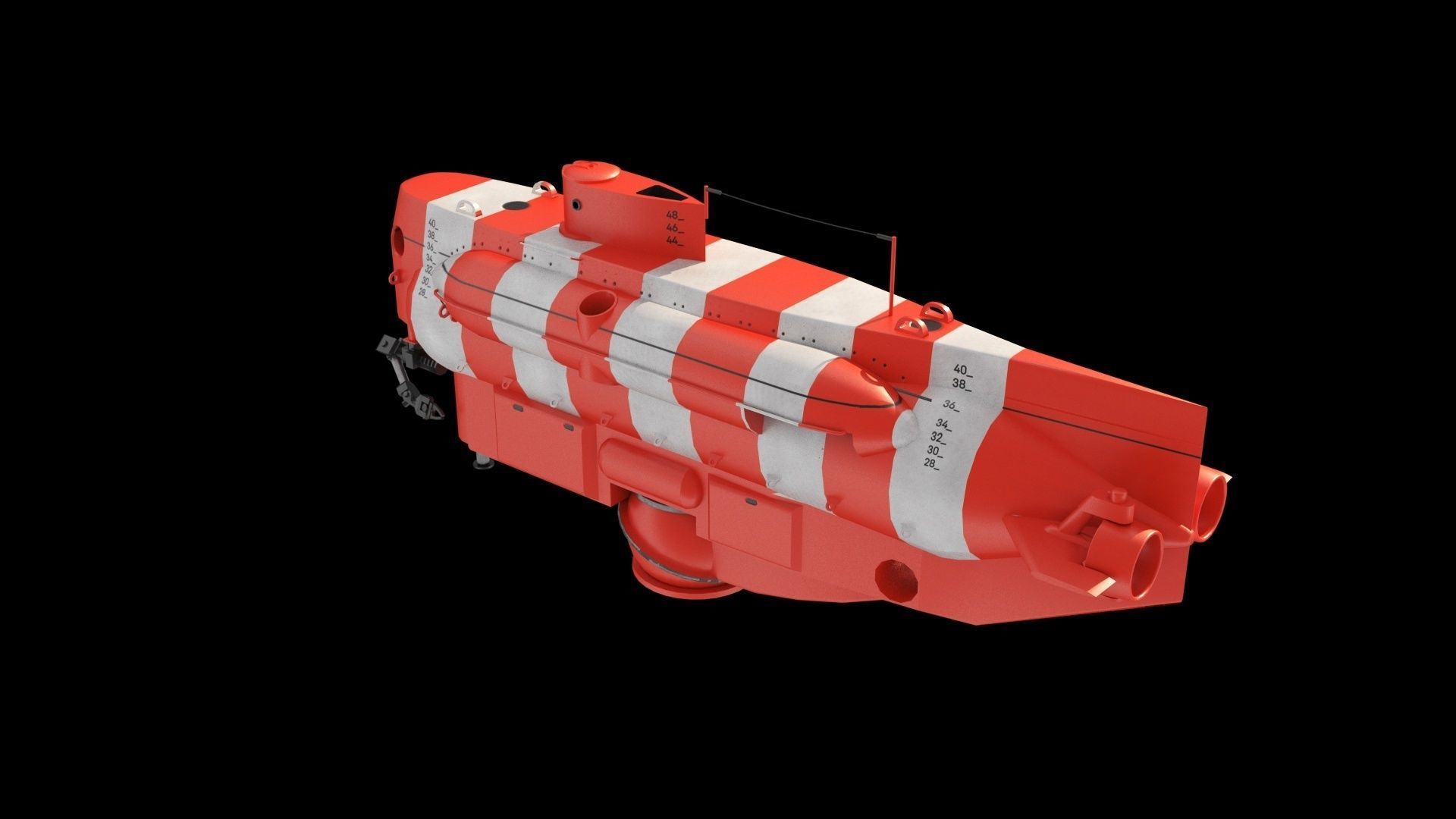 As 40 Bester Deep-submergence rescue vehicle Low-poly 3D model_5