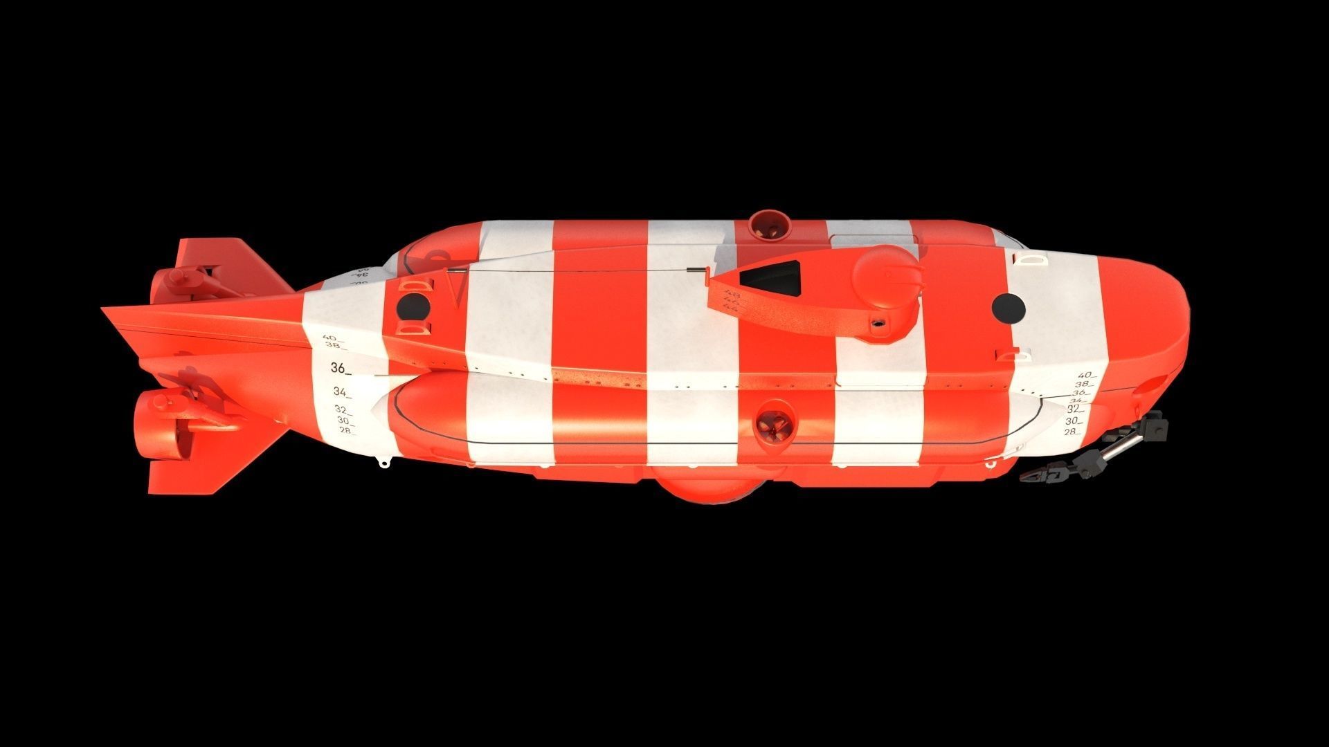 As 40 Bester Deep-submergence rescue vehicle Low-poly 3D model_7