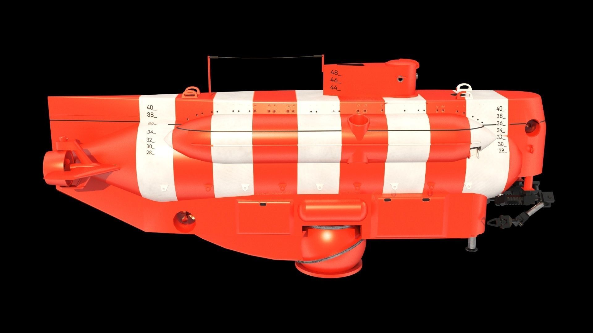 As 40 Bester Deep-submergence rescue vehicle Low-poly 3D model_1