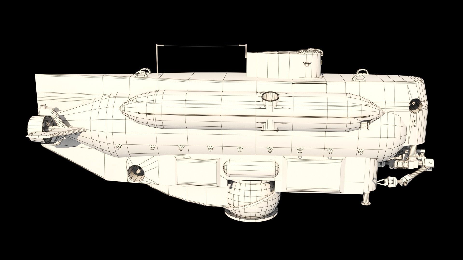 As 40 Bester Deep-submergence rescue vehicle Low-poly 3D model_9