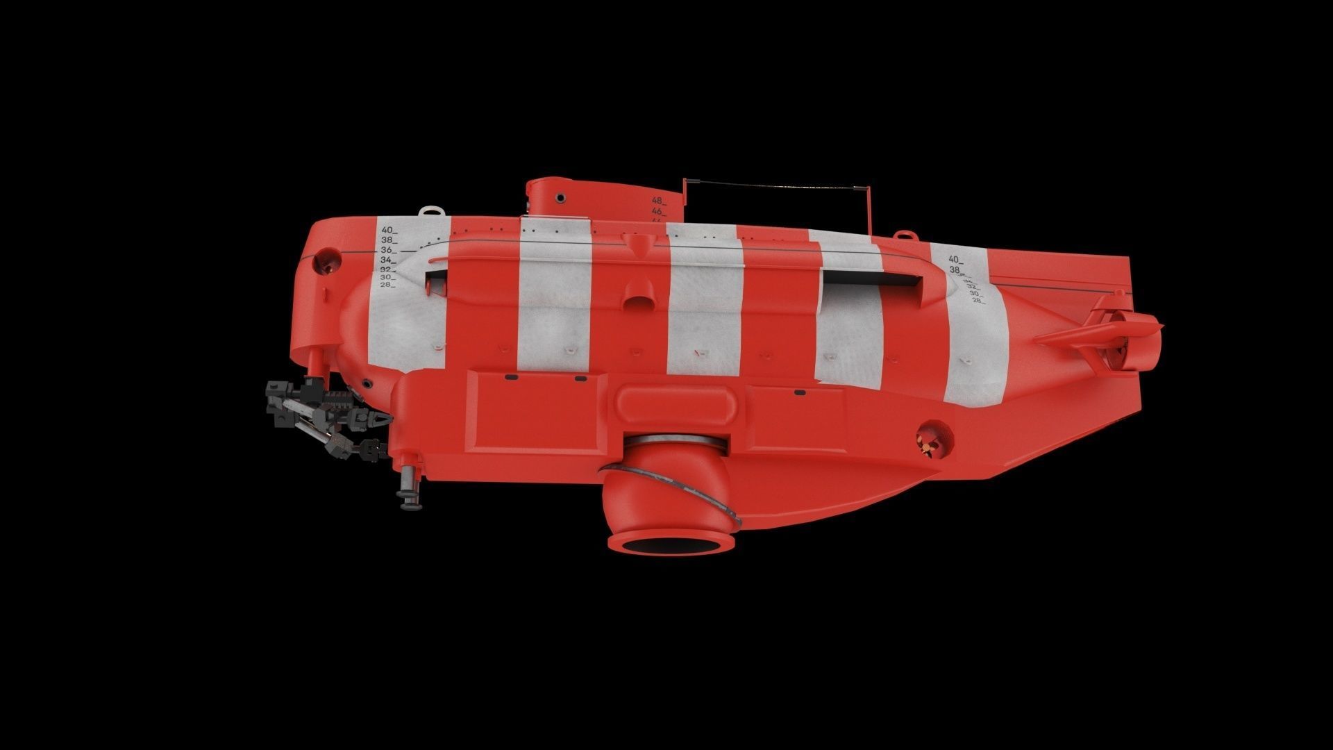 As 40 Bester Deep-submergence rescue vehicle Low-poly 3D model_4