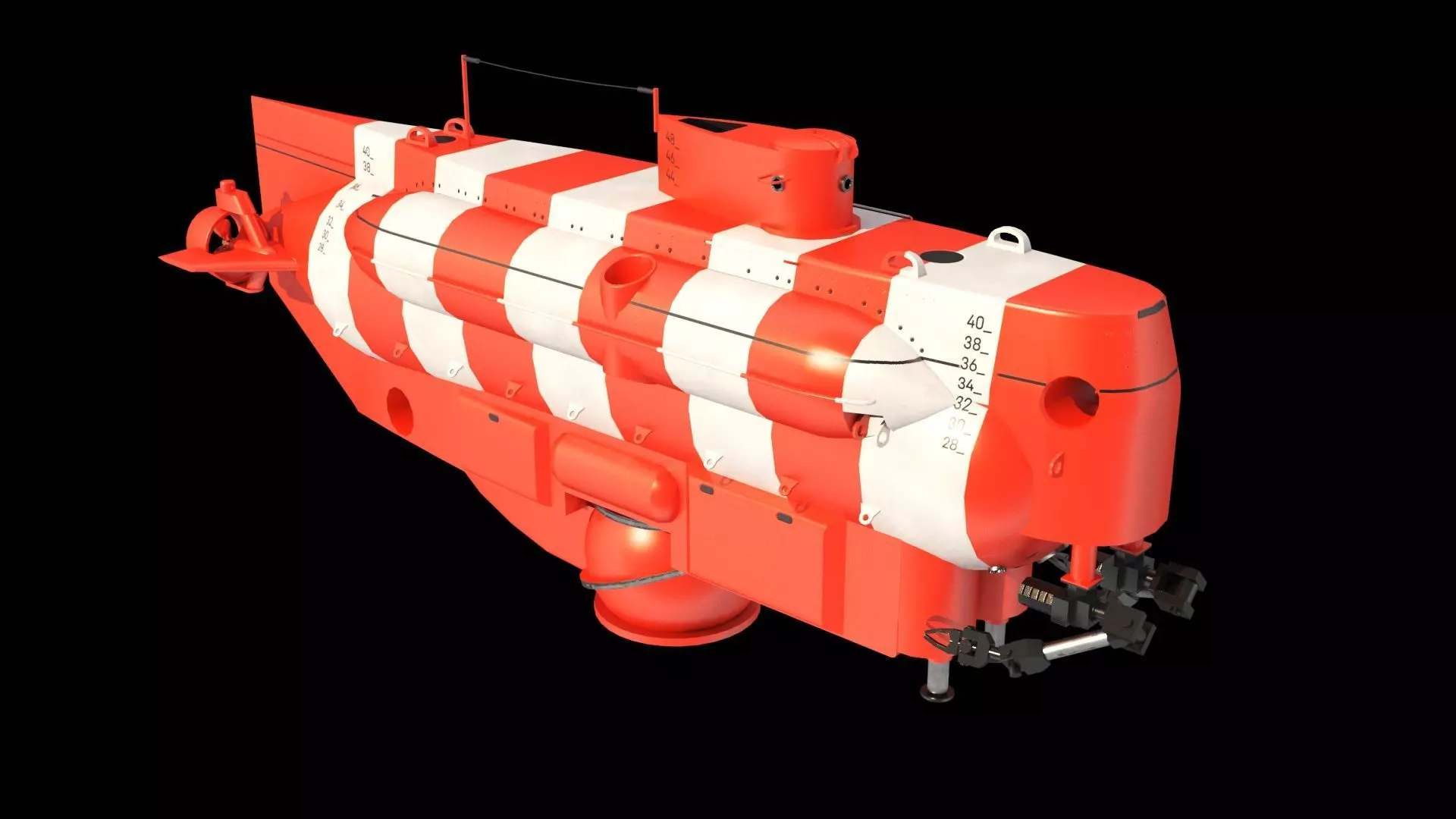 As 40 Bester Deep-submergence rescue vehicle Low-poly 3D model_0