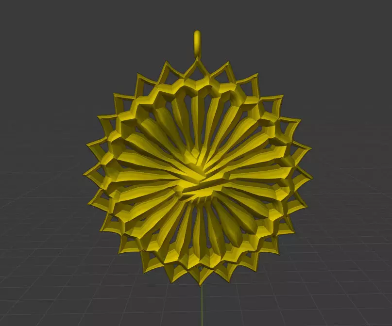 Lover Sun Necklace Pendant 9 3D print model