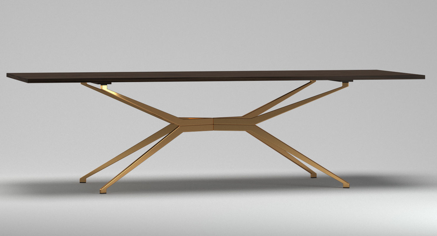 Maslow Spider Rectangular Dining Table 3D model_4