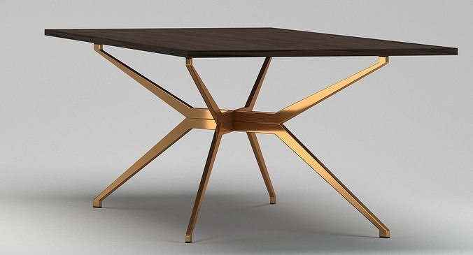 Maslow Spider Rectangular Dining Table 3D model