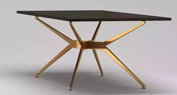 Maslow Spider Rectangular Dining Table 3D model