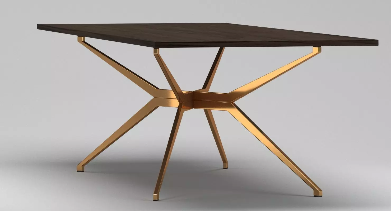 Maslow Spider Rectangular Dining Table 3D model_0