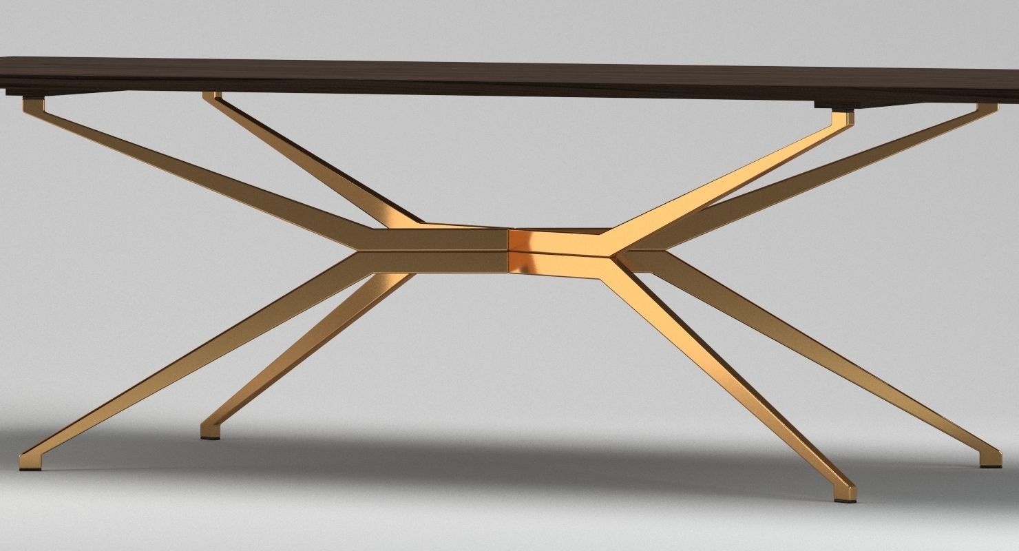 Maslow Spider Rectangular Dining Table 3D model_2