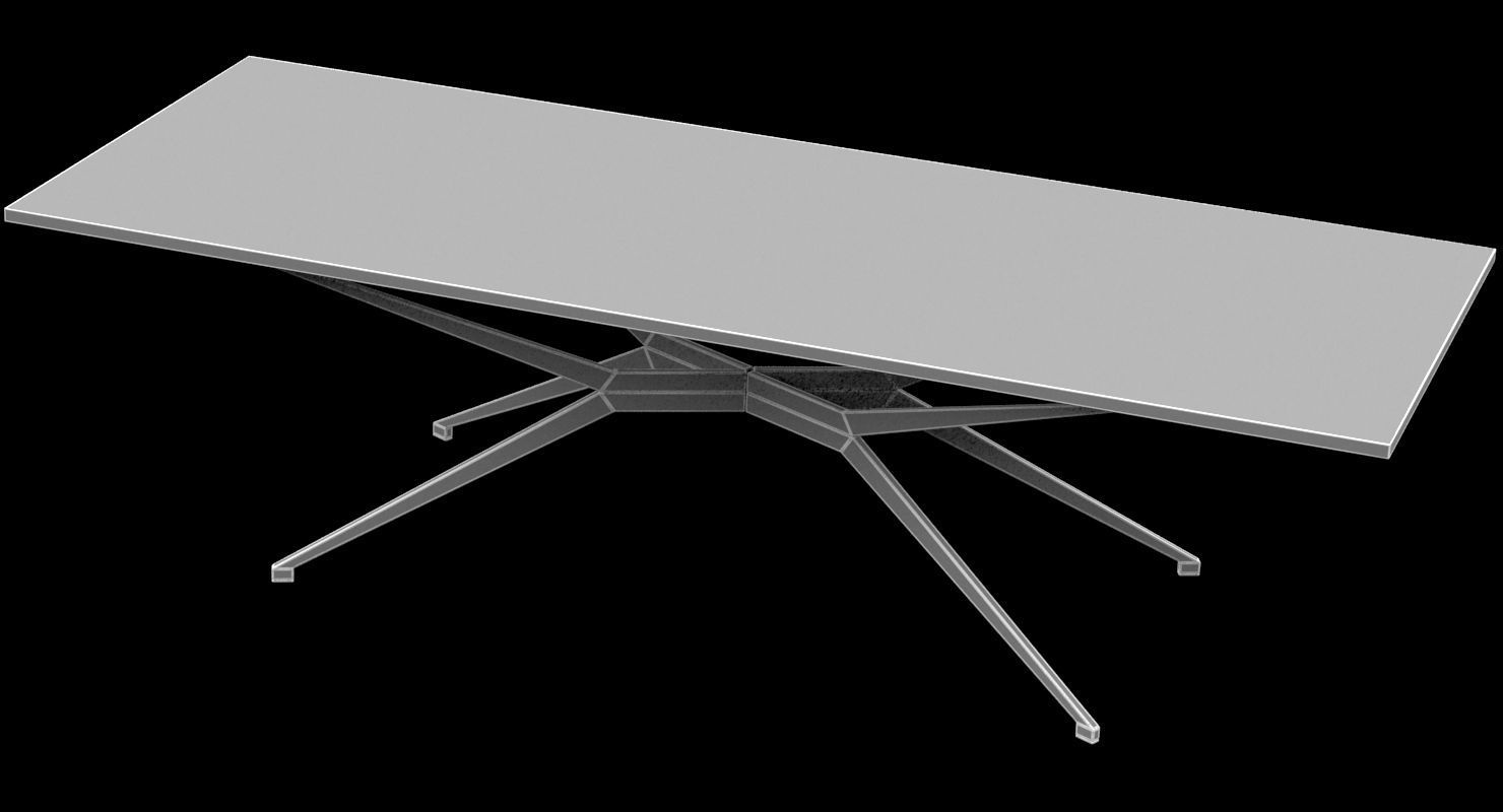 Maslow Spider Rectangular Dining Table 3D model_6