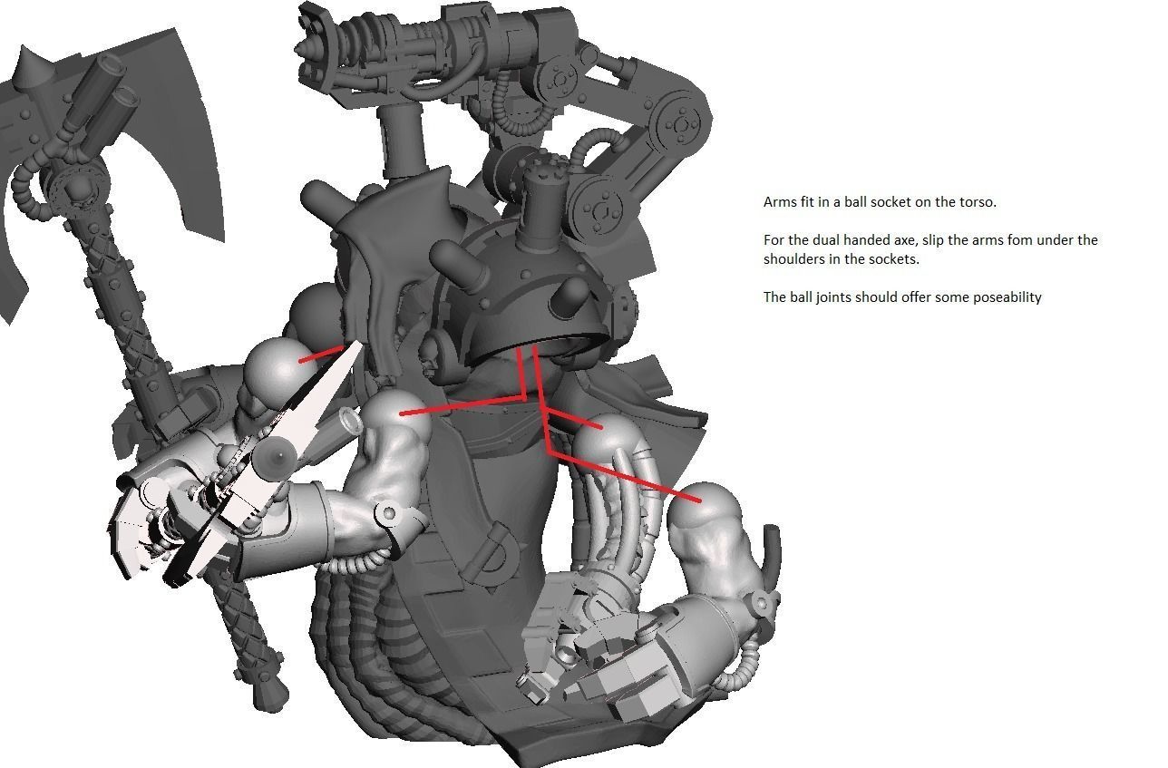 Dark Techno Brutalizers - Heavy Troops 3D print model_9