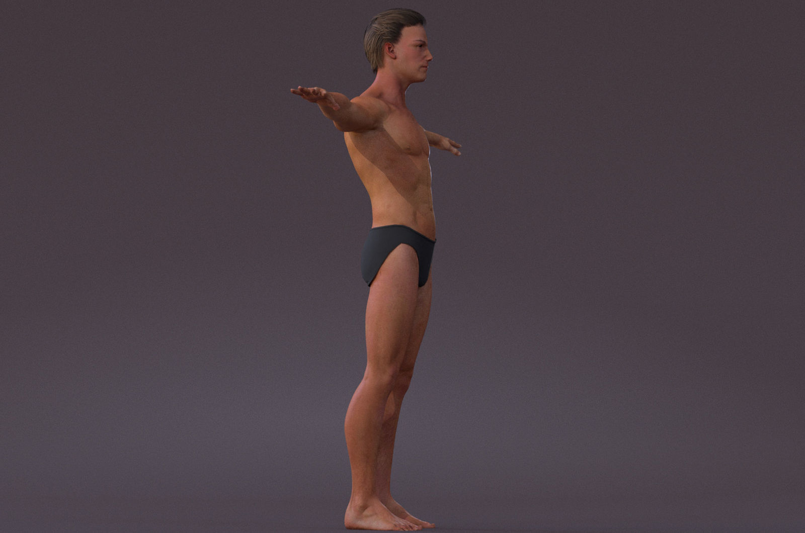 Male Full Body Rig Low-poly 3D model_6