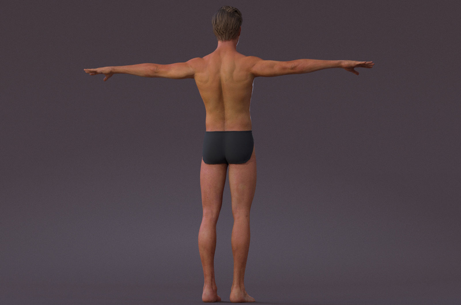 Male Full Body Rig Low-poly 3D model_7