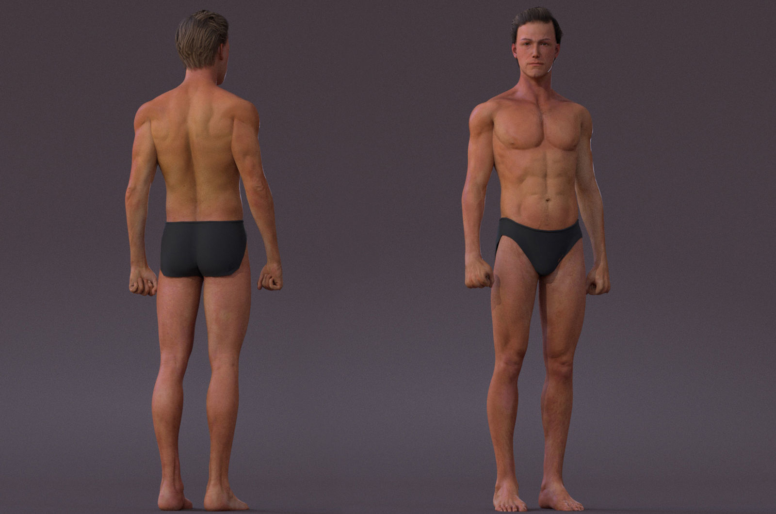 Male Full Body Rig Low-poly 3D model_3