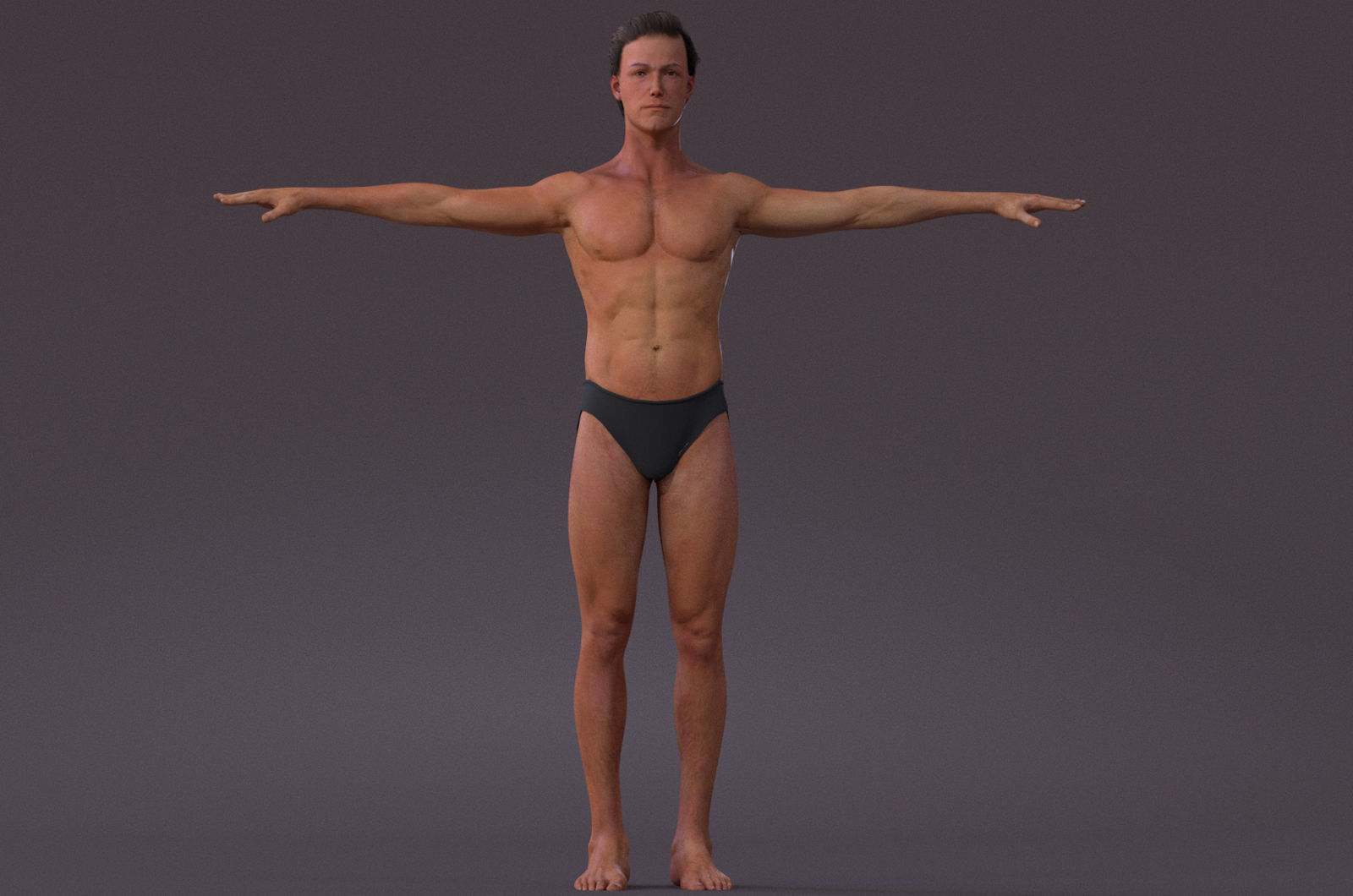Male Full Body Rig Low-poly 3D model_5