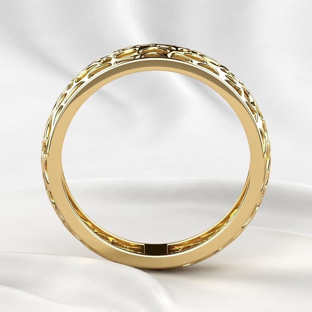 Voronoi Style Wedding Rings 3D print model_18