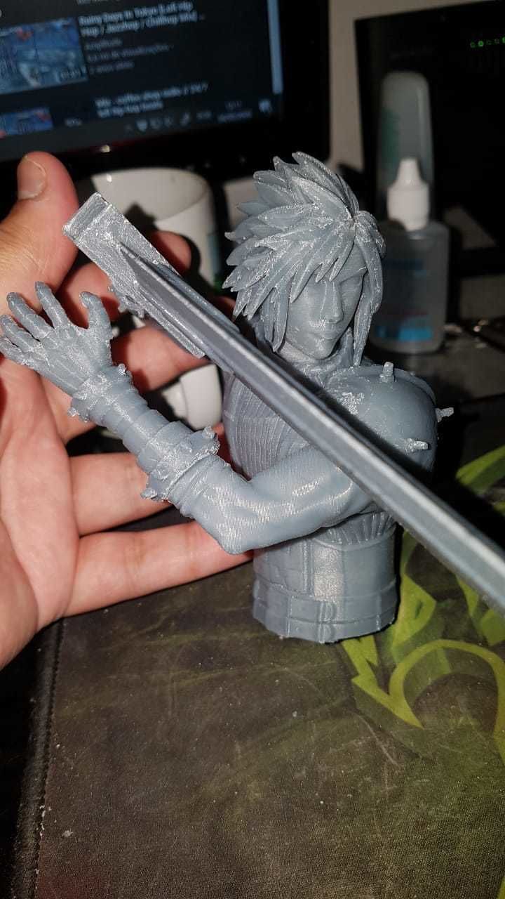 Cloud Strife Final Fantasy 7 REMAKE 3D print model_7