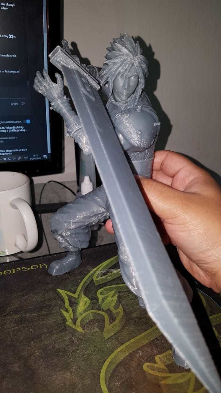 Cloud Strife Final Fantasy 7 REMAKE 3D print model_10