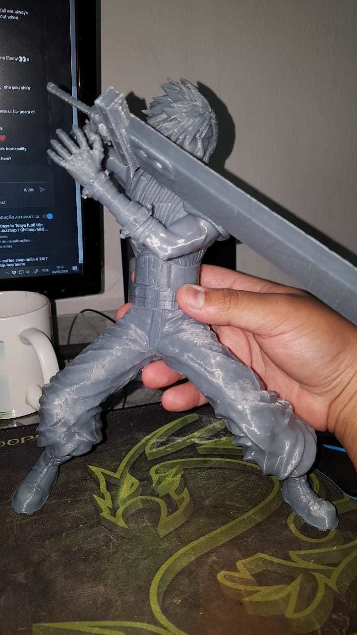 Cloud Strife Final Fantasy 7 REMAKE 3D print model_12