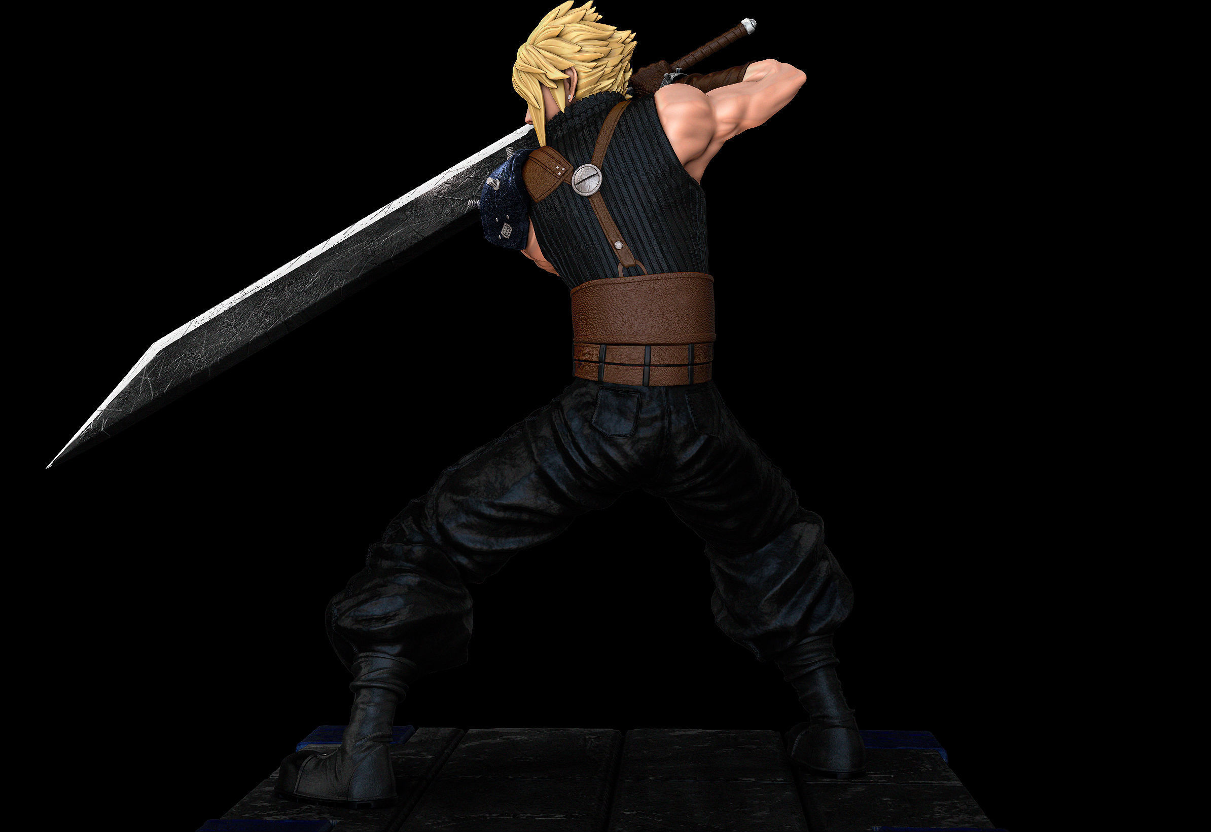 Cloud Strife Final Fantasy 7 REMAKE 3D print model_3