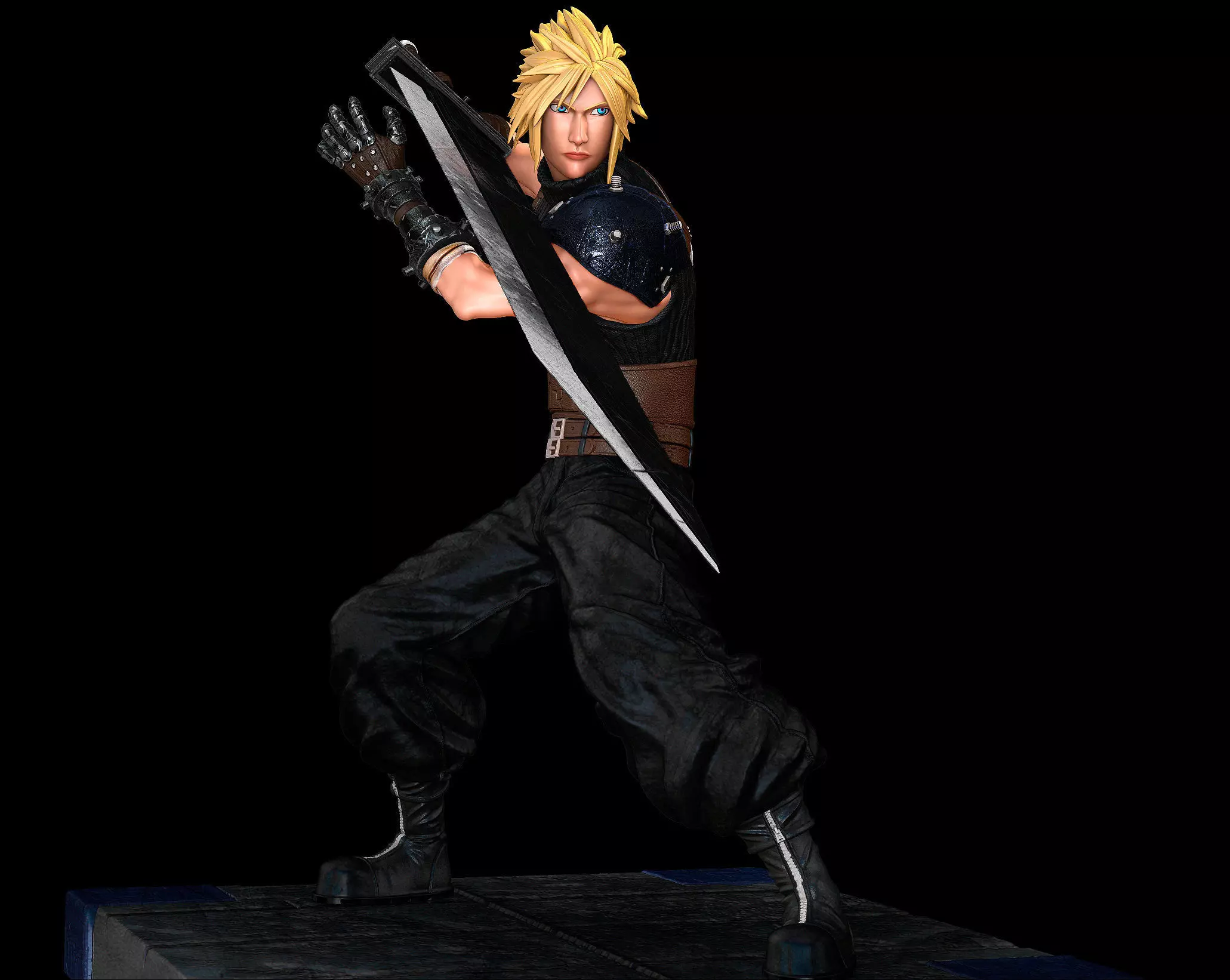 Cloud Strife Final Fantasy 7 REMAKE 3D print model_0