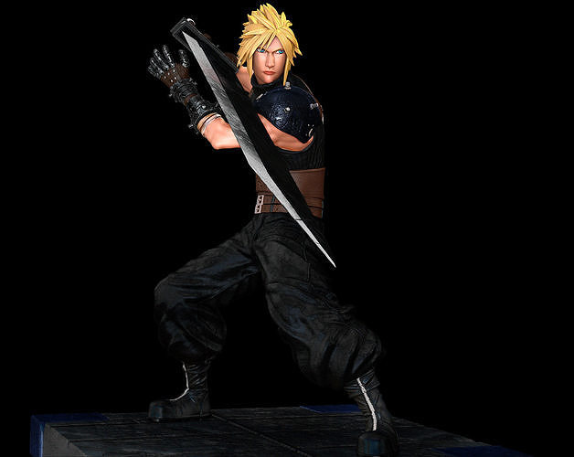 Cloud Strife Final Fantasy 7 REMAKE 3D print model