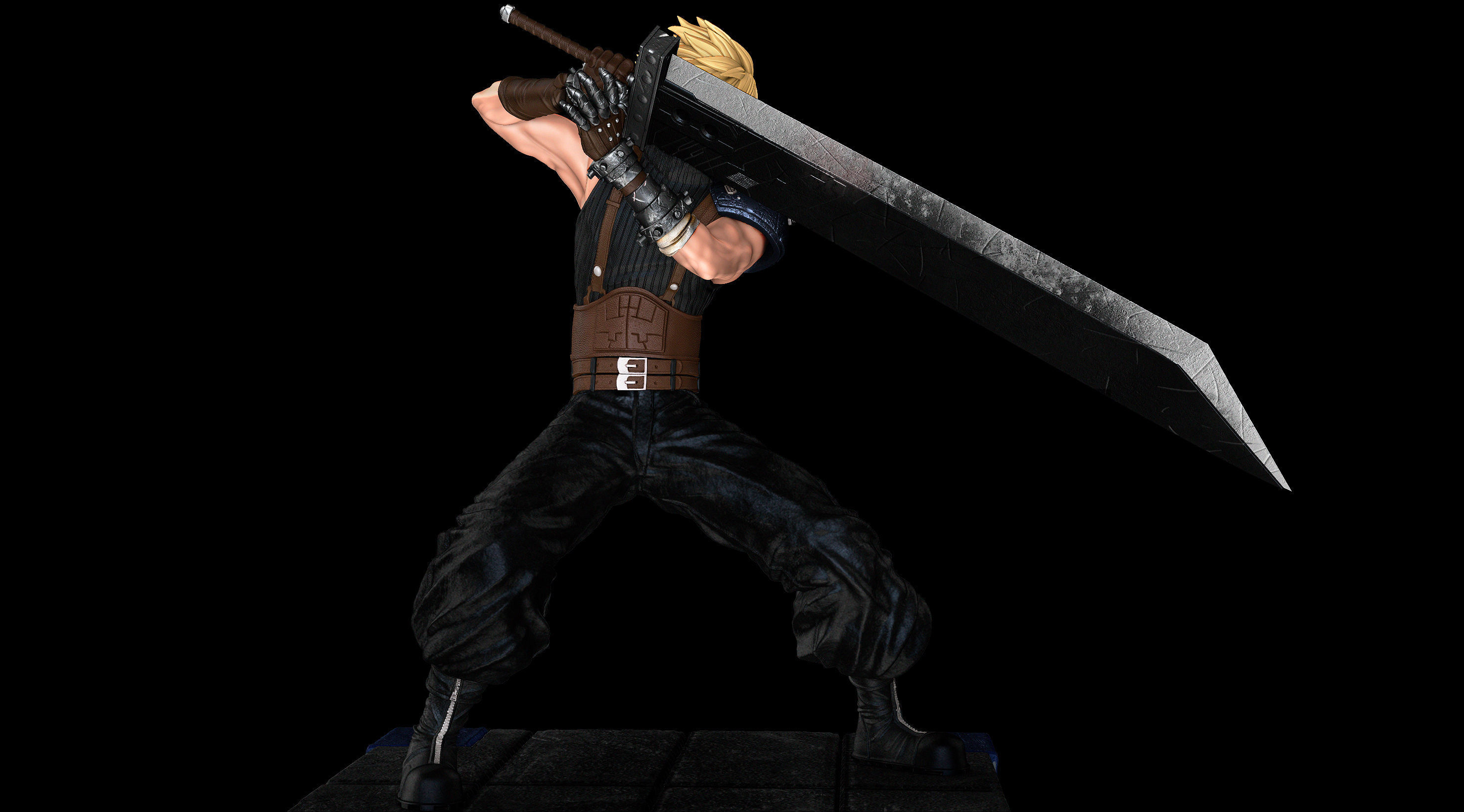 Cloud Strife Final Fantasy 7 REMAKE 3D print model_2