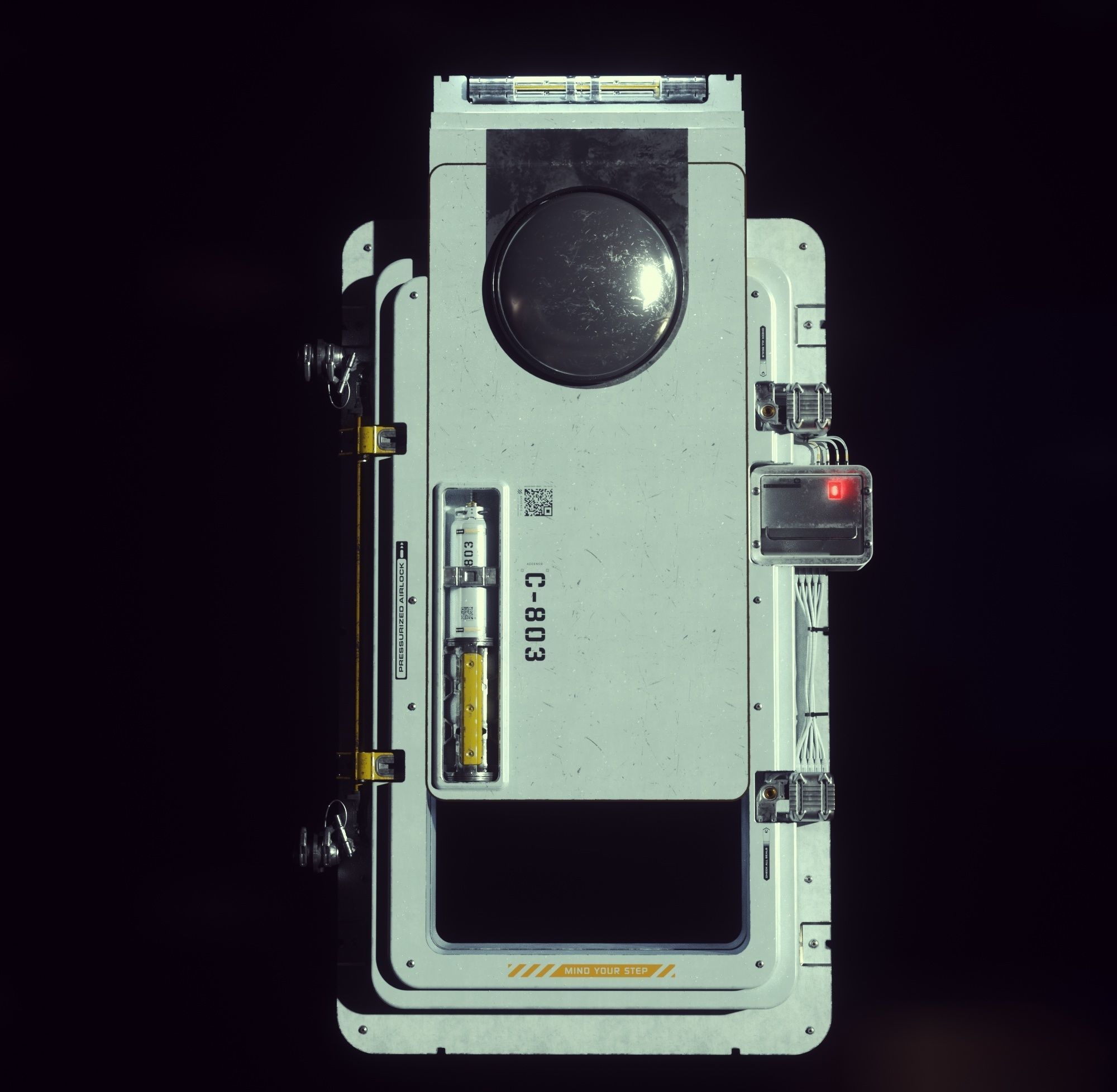 Scifi Moonbase Door 3D model_4