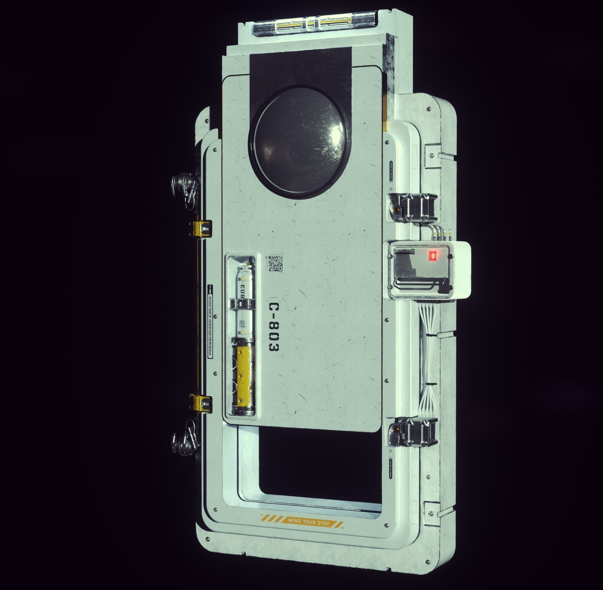 Scifi Moonbase Door 3D model_3