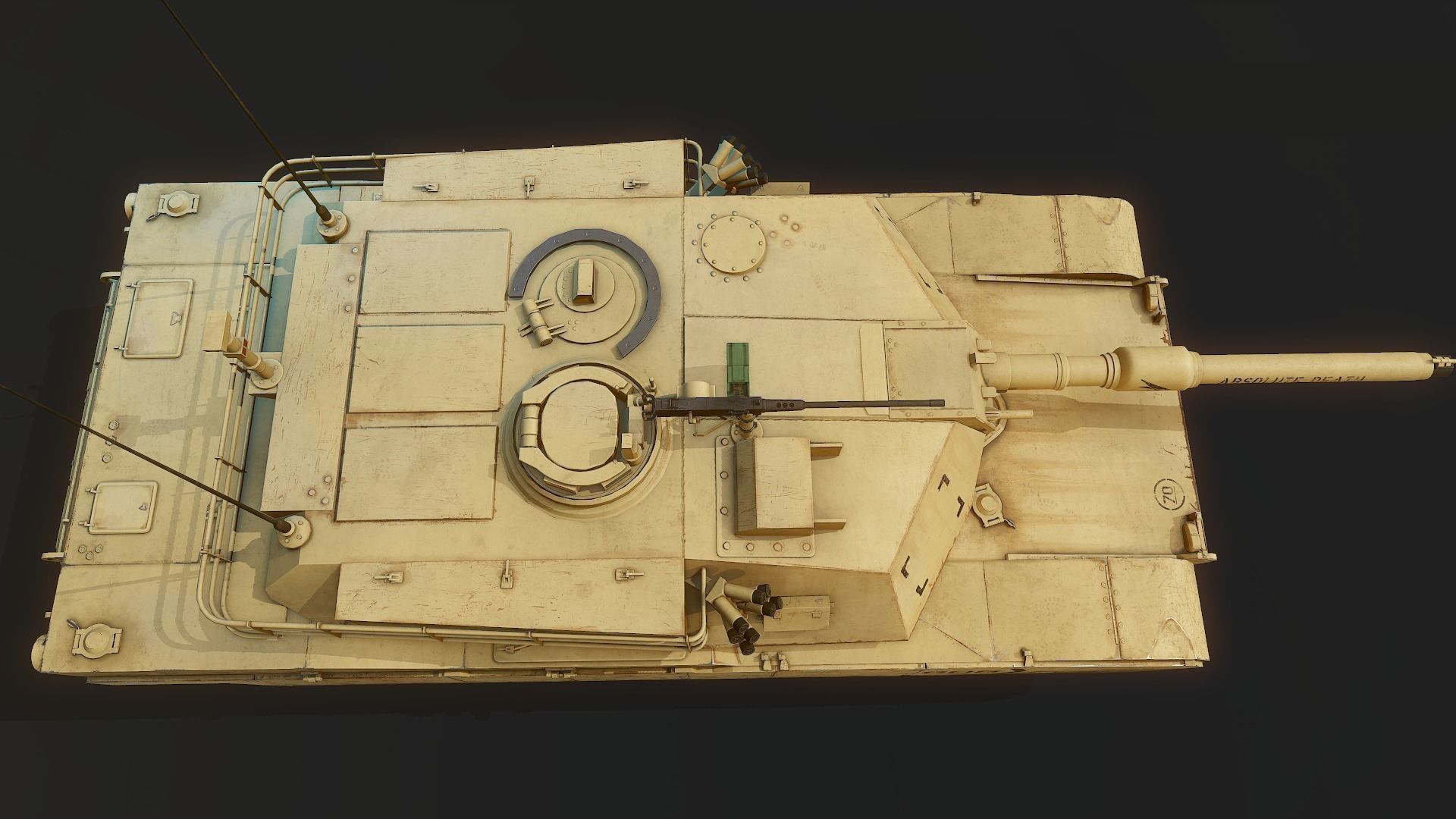 M1 Abrams Low-poly 3D model_6