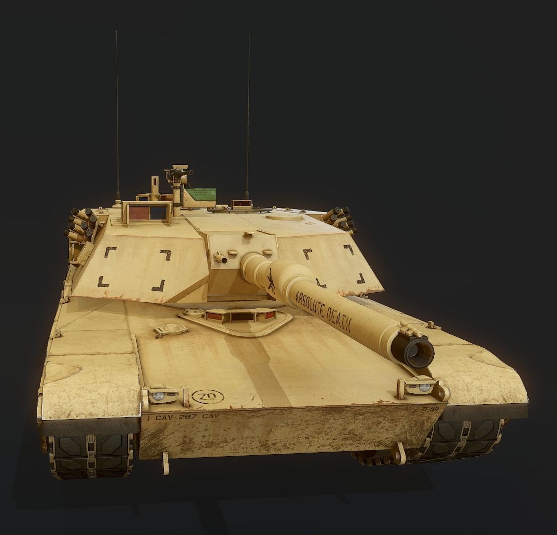 M1 Abrams Low-poly 3D model_5