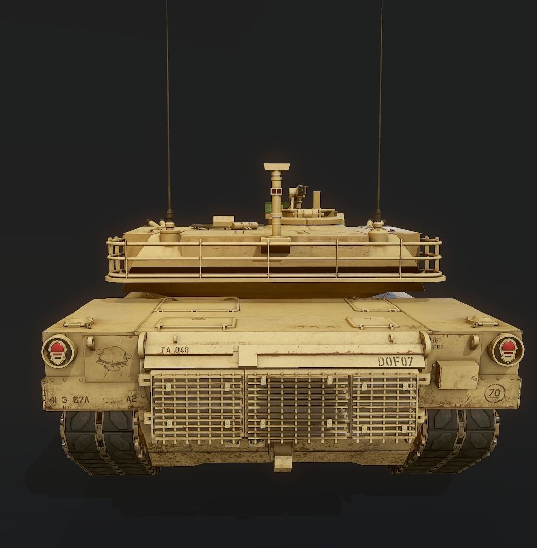 M1 Abrams Low-poly 3D model_3
