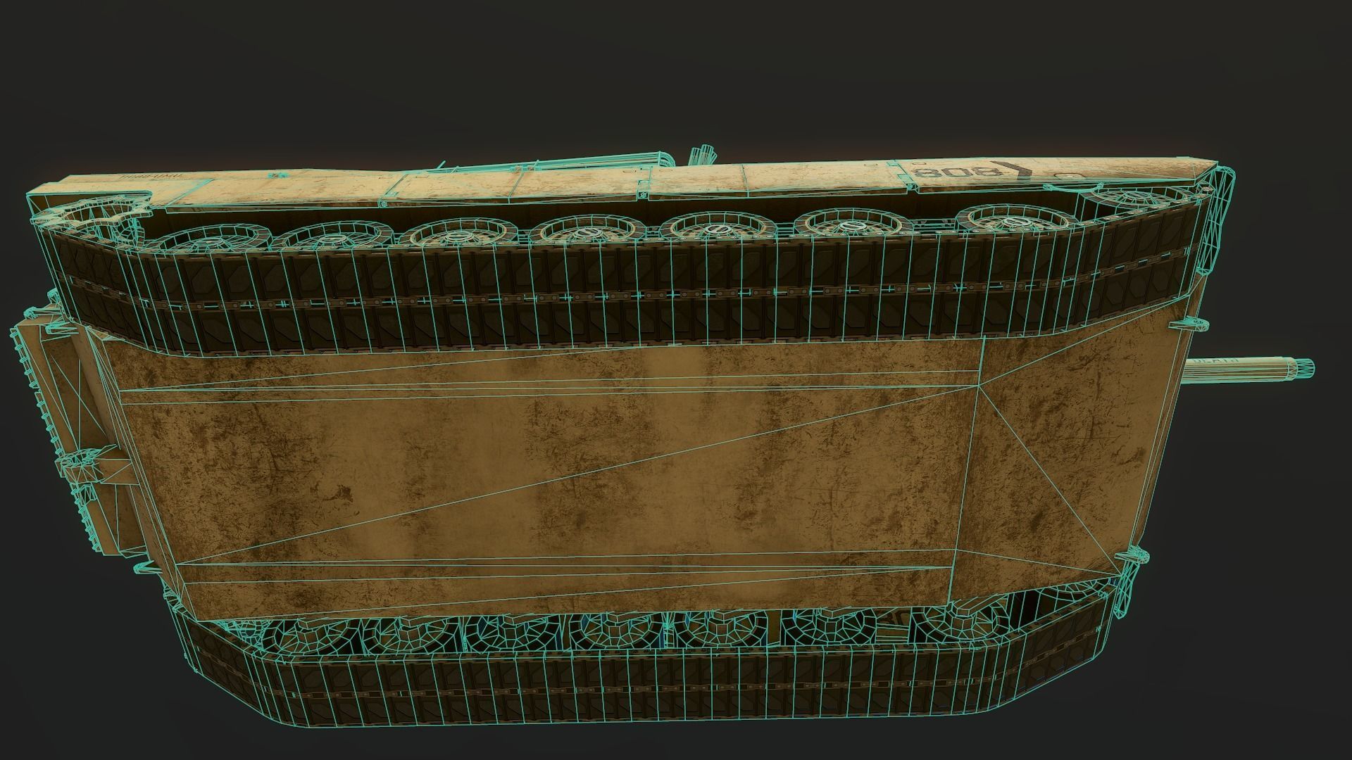 M1 Abrams Low-poly 3D model_15