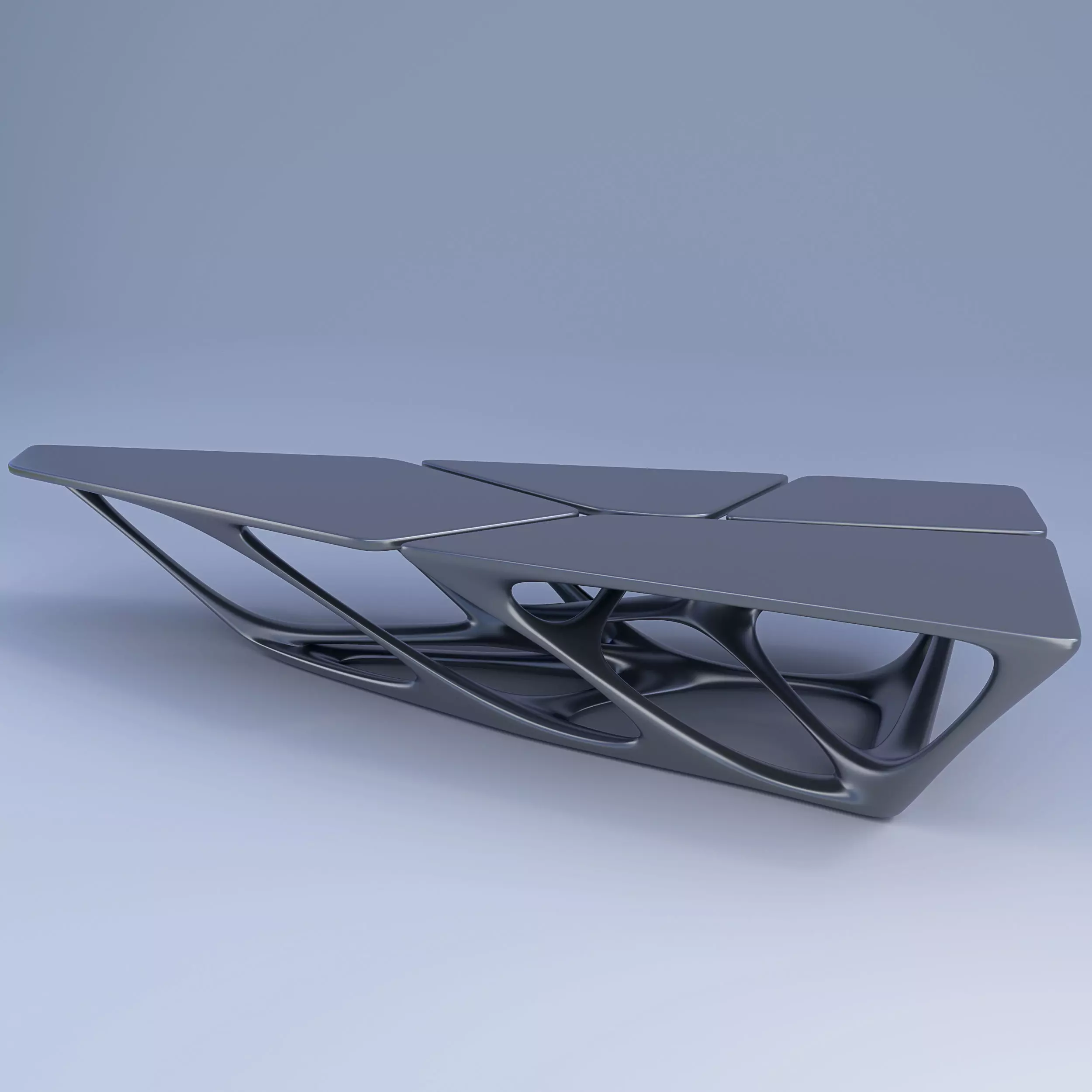 table coffee with triangular shape 3D model_0