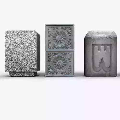 Trash Bins Low-poly 3D model