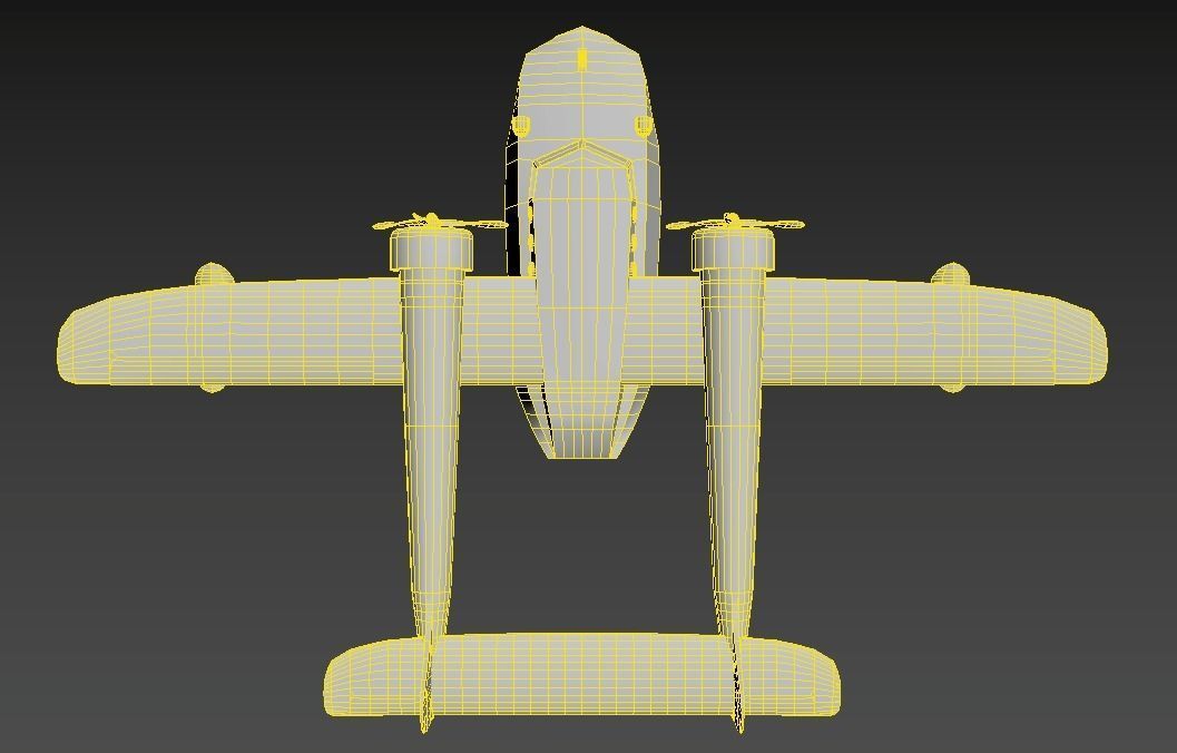 Plane TaleSpin Low-poly 3D model_6