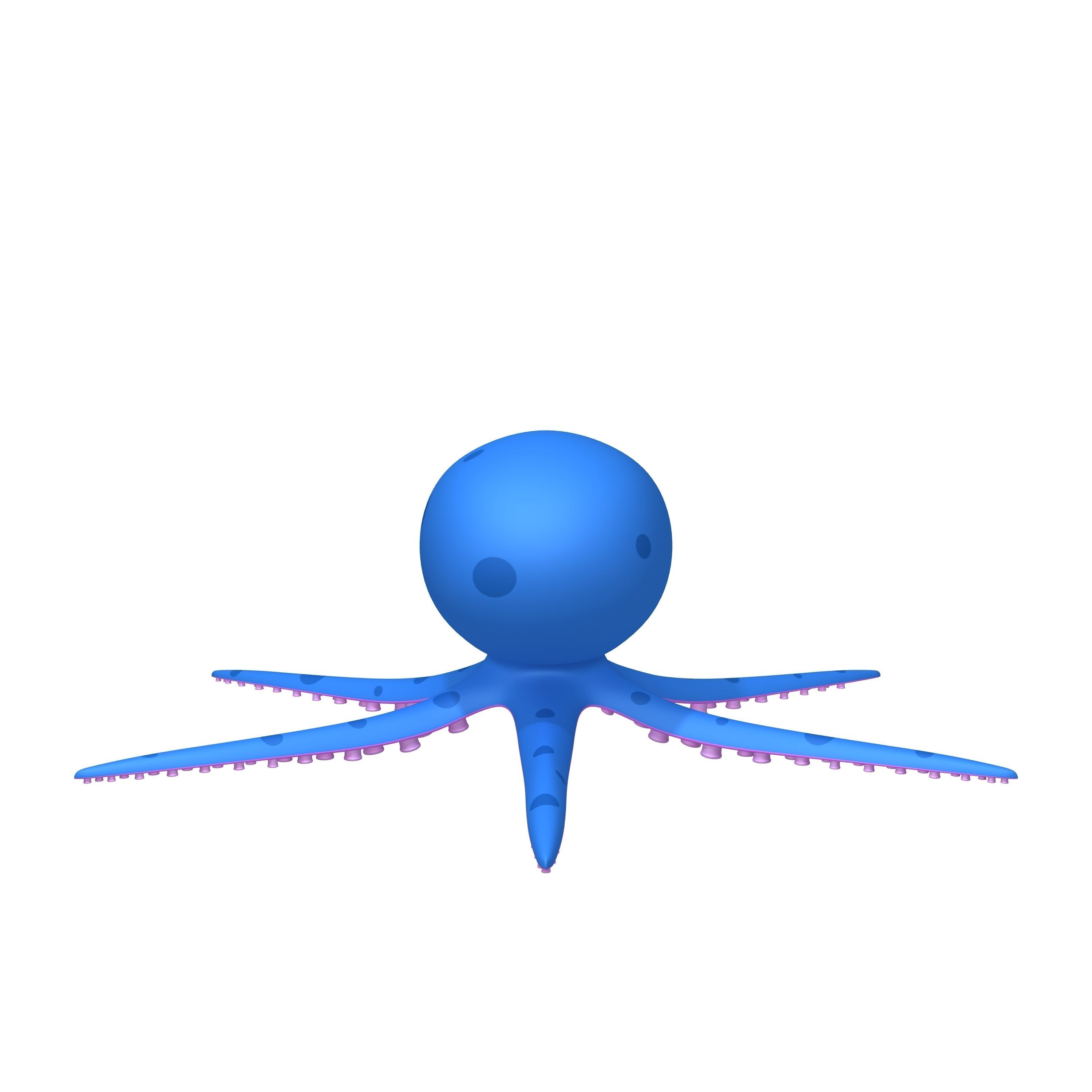 Octopus cartoon 03 3D model_10