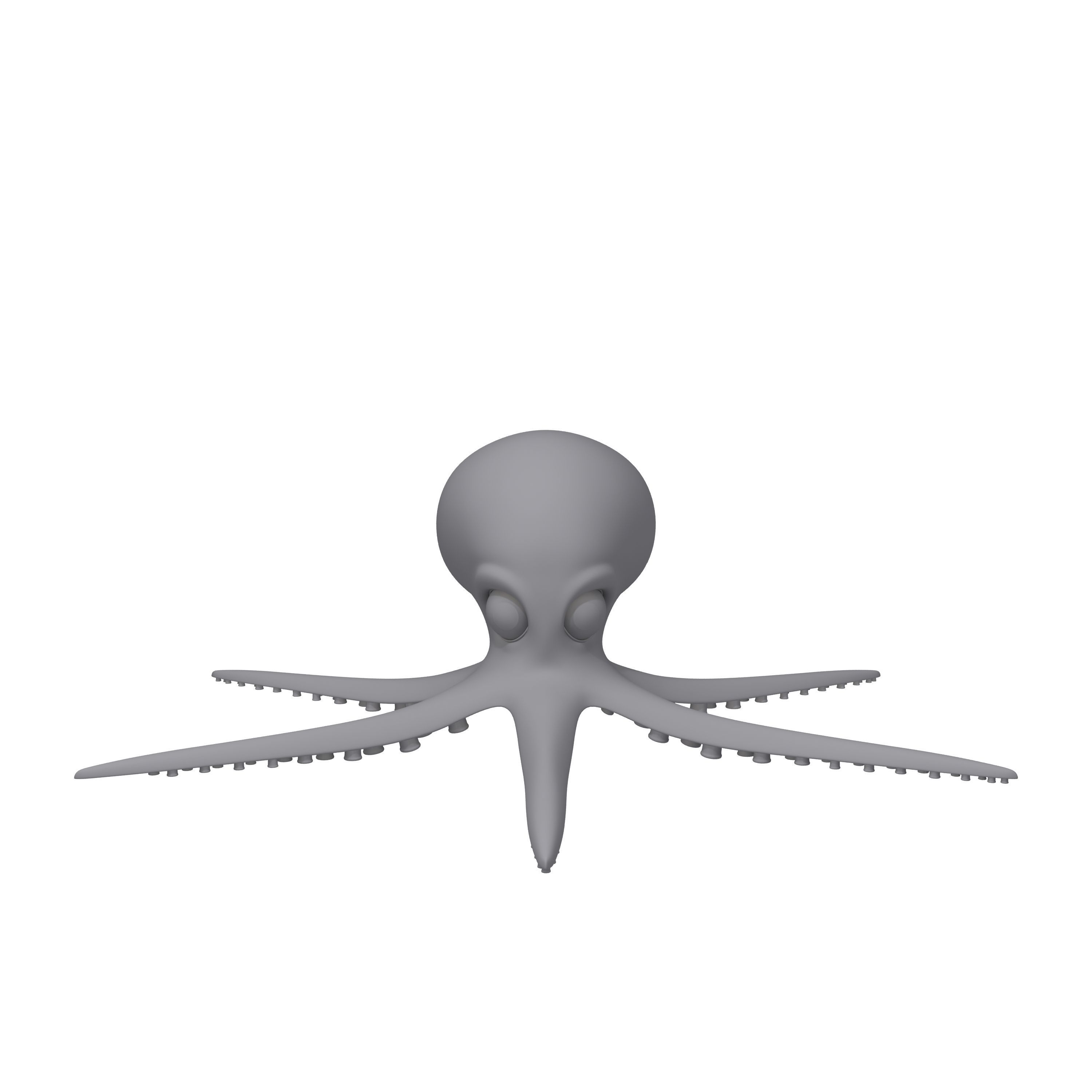 Octopus cartoon 03 3D model_11
