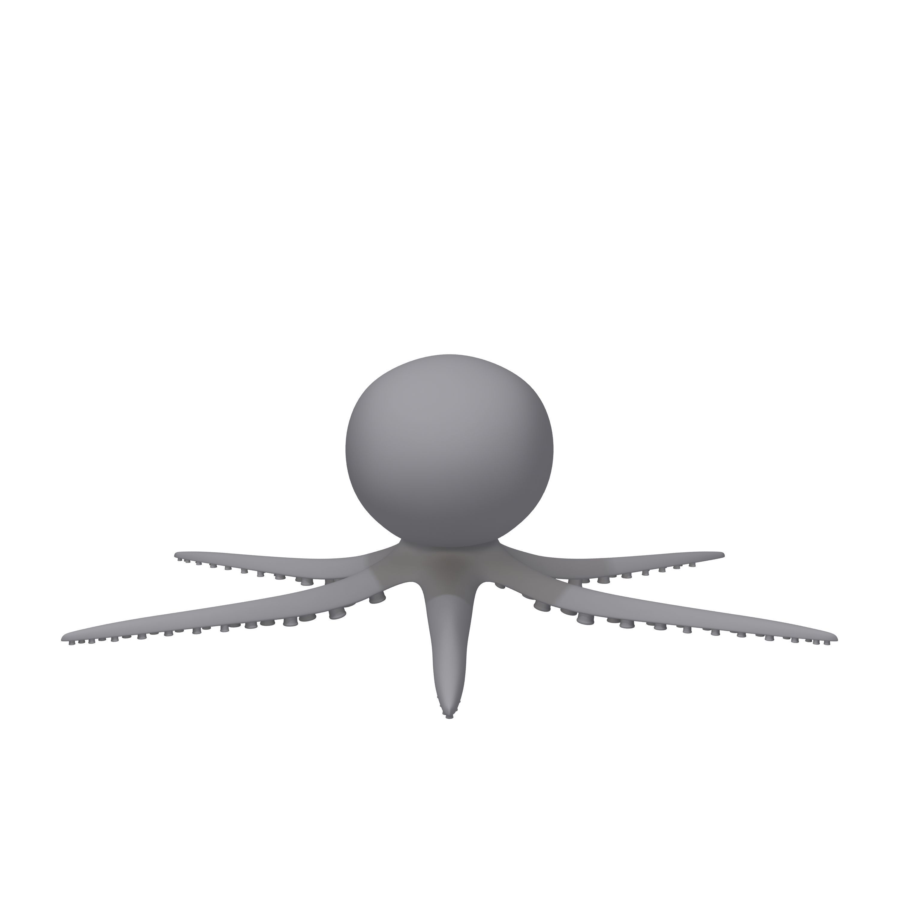 Octopus cartoon 03 3D model_12