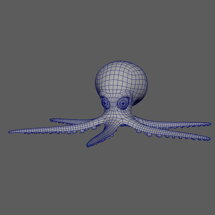 Octopus cartoon 03 3D model_23